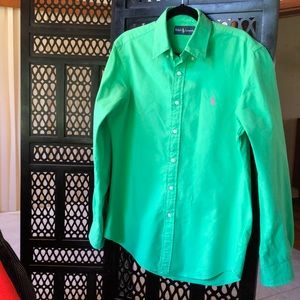 Ralph Lauren polo long sleeve green shirt